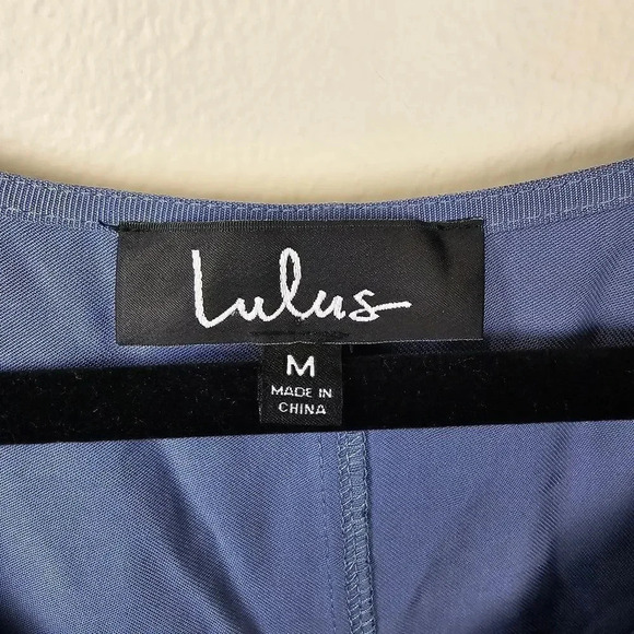 Lulu's For The Twill of It Denim Blue Three-Quarter Sleeve Shift Dress Size M - Picture 6 of 11